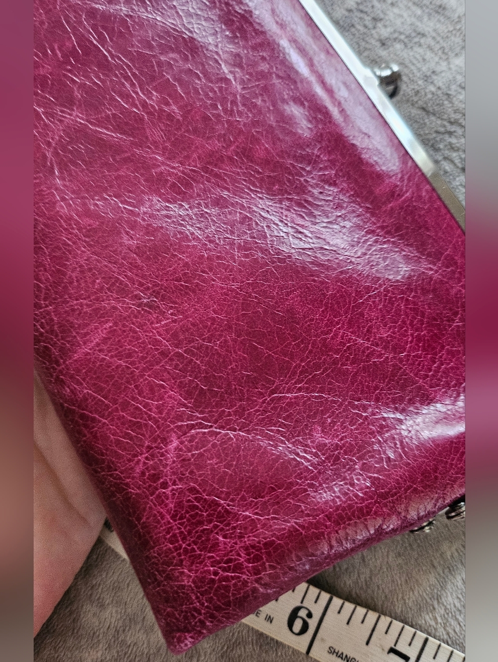 Hobo Lauren Wallet Red Leather - Picture 7 of 9